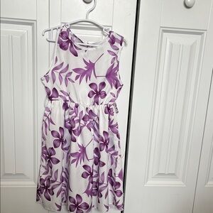 Purple Floral Kids Dress